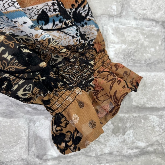 Chenault Women's XL Sheer Button Up Duster with Puff Sleeves. Cinched Waist. EUC - Picture 7 of 10